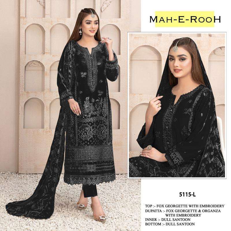 Mah E Rooh 5115 A To L Georgette Lucknowi suits wholesale market