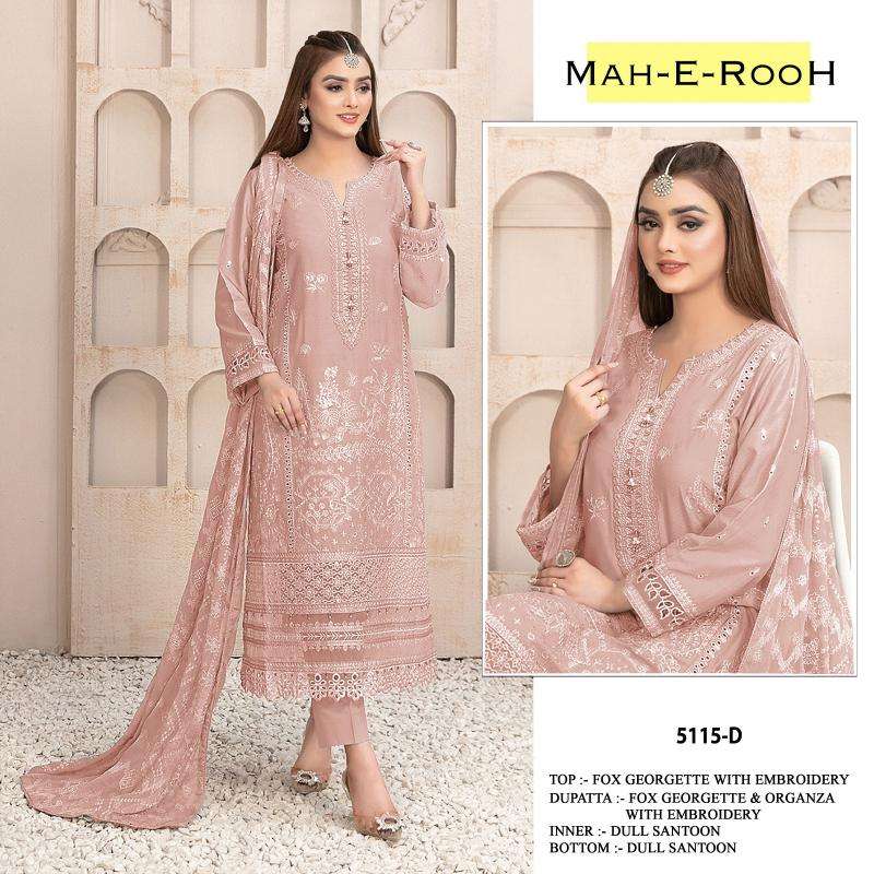 Mah E Rooh 5115 A To L Georgette Lucknowi suits wholesale market