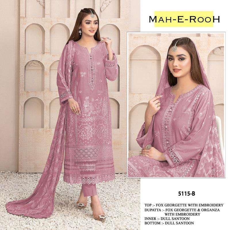 Mah E Rooh 5115 A To L Georgette Lucknowi suits wholesale market