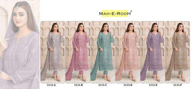 Mah E Rooh 5115 A To L Georgette Lucknowi suits wholesale market