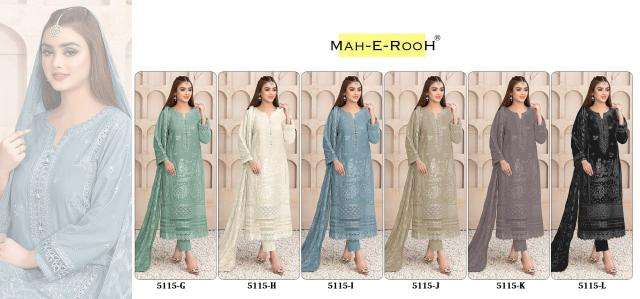 Mah E Rooh 5115 A To L Georgette Lucknowi suits wholesale market