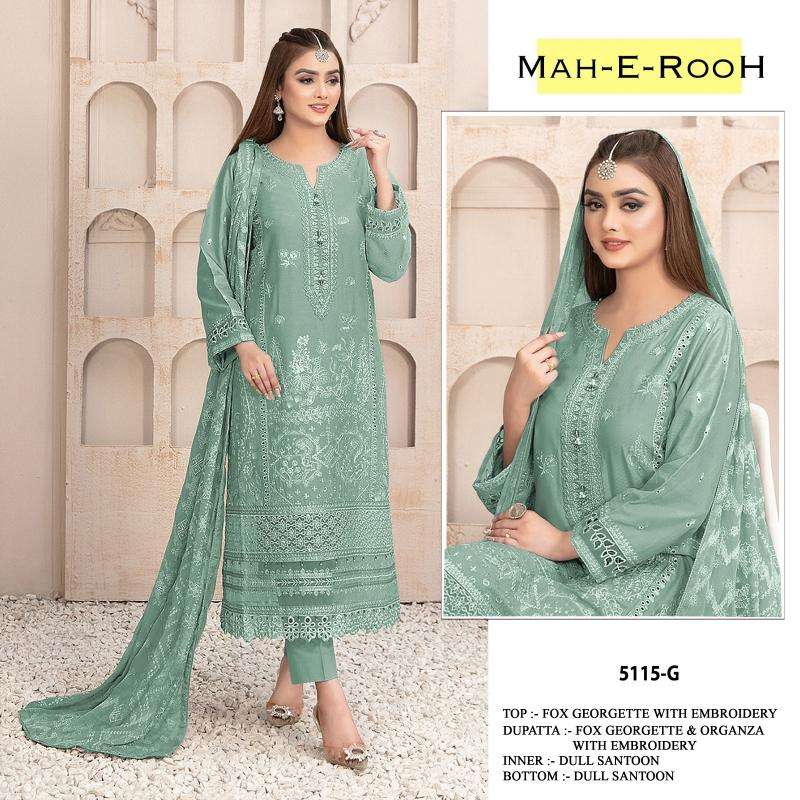 Mah E Rooh 5115 A To L Georgette Lucknowi suits wholesale market
