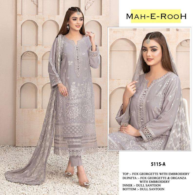 Mah E Rooh 5115 A To L Georgette Lucknowi suits wholesale market