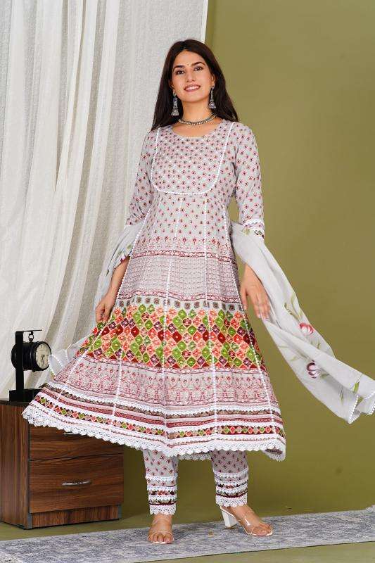 Sabella Reyon Anarkali Kurti manufacturer in Mumbai