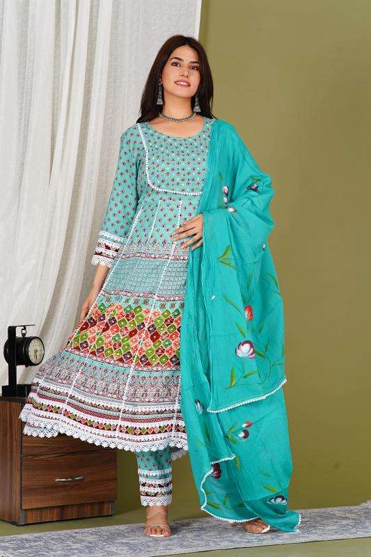 Sabella Reyon Anarkali Kurti manufacturer in Mumbai