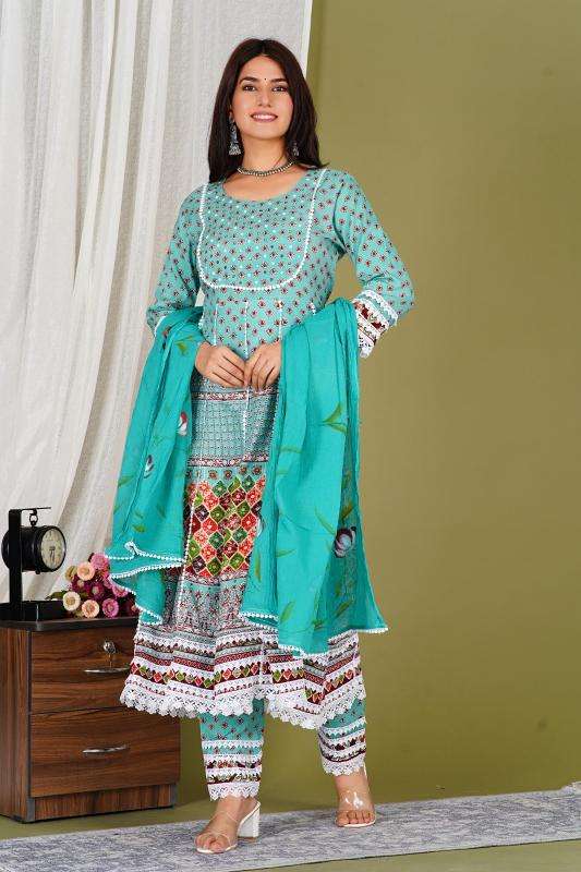Sabella Reyon Anarkali Kurti manufacturer in Mumbai