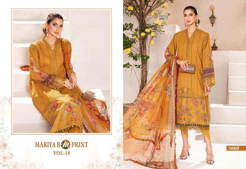 Shree Mariya B M Print Vol 18 pakistani salwar kameez for woman