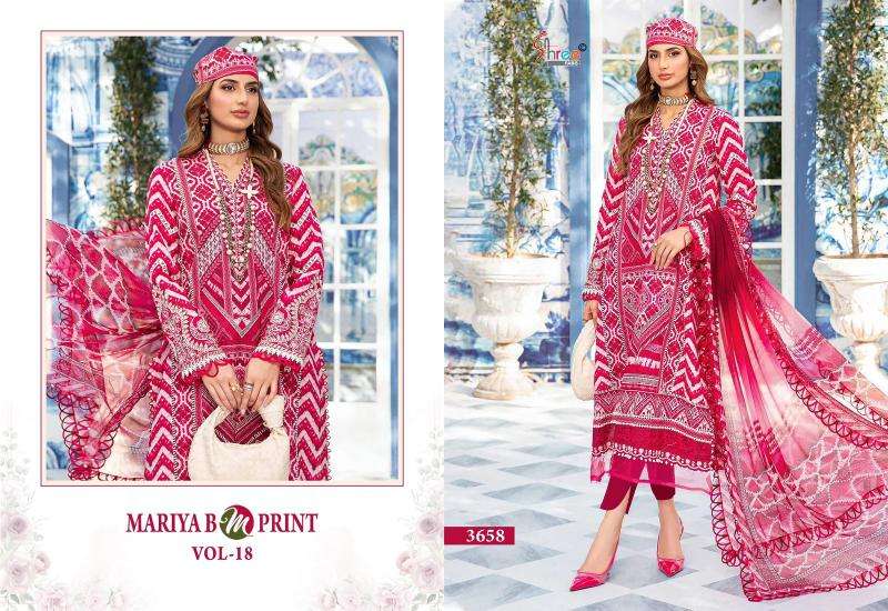 Shree Mariya B M Print Vol 18 pakistani salwar kameez for woman