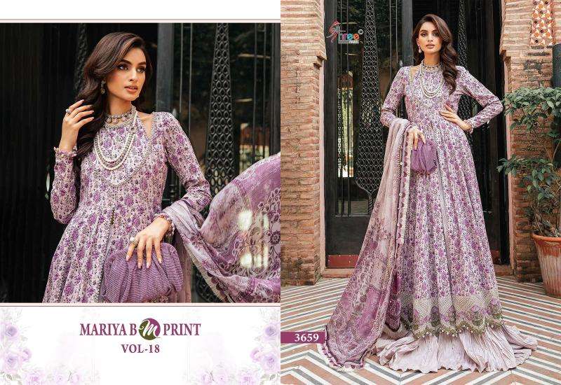 Shree Mariya B M Print Vol 18 pakistani salwar kameez for woman