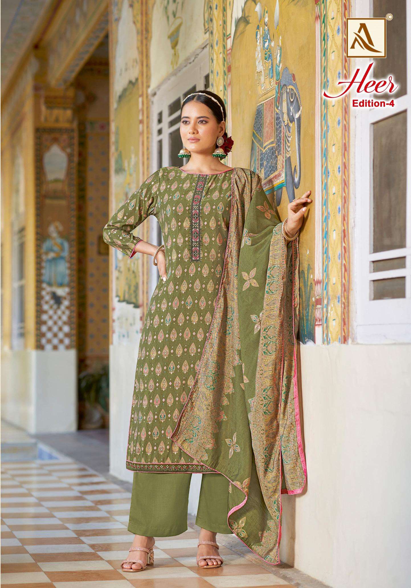 Alok Heer Vol 4 Wholesale dress materials for boutique in Rajkot