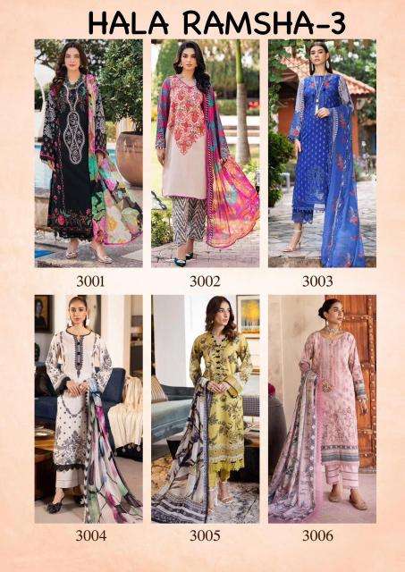 Hala Ramsha Vol 3 dress material wholesale shop