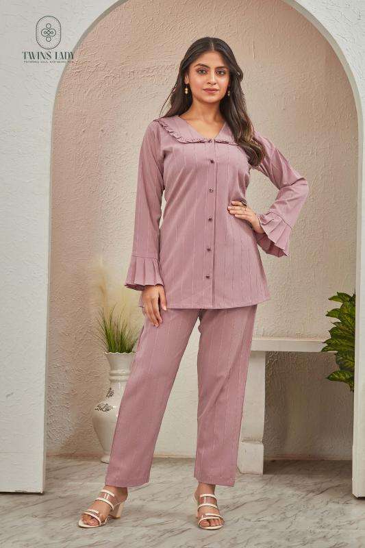 Sabella D no - SW232 Onion Pink Co Ord Set Kurti suppliers in Jaipur