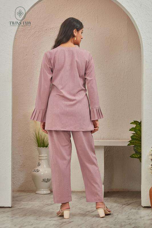 Sabella D no - SW232 Onion Pink Co Ord Set Kurti suppliers in Jaipur