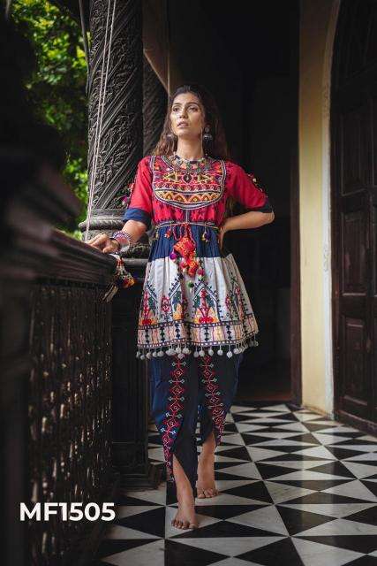 Sabella Kath-Putli Kedia and Tulip Pants traditional colours Kurti factory in Jaipur