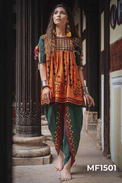 Sabella Kath-Putli Kedia and Tulip Pants traditional colours Kurti factory in Jaipur