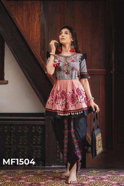 Sabella Kath-Putli Kedia and Tulip Pants traditional colours Kurti factory in Jaipur