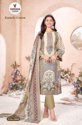 VANDANA KARACHI COTTON VOL 10 georgette dress material wholesale