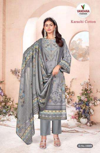 VANDANA KARACHI COTTON VOL 10 georgette dress material wholesale