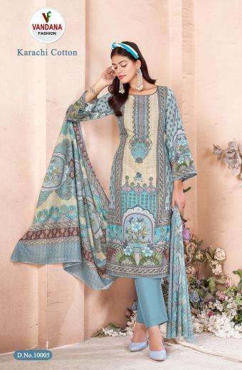 VANDANA KARACHI COTTON VOL 10 georgette dress material wholesale