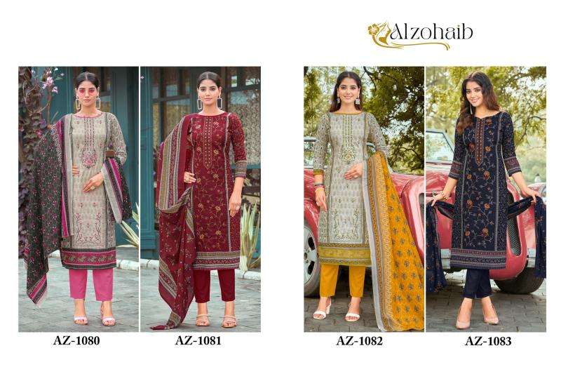 Alzohaib Az 1080 To 1083 Wholesale Salwar Kameez online