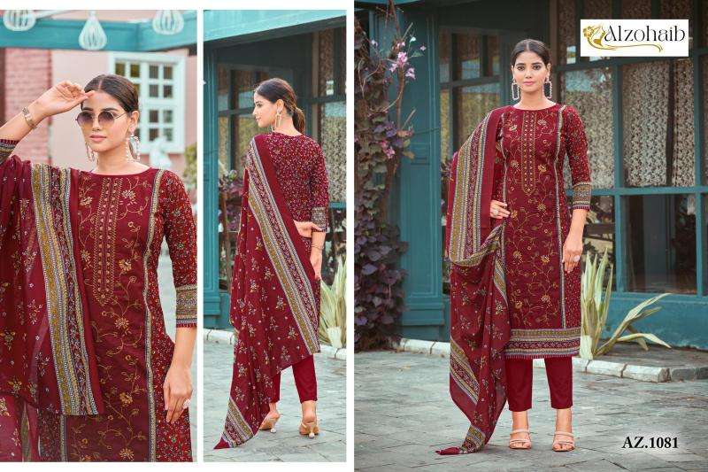 Alzohaib Az 1080 To 1083 Wholesale Salwar Kameez online