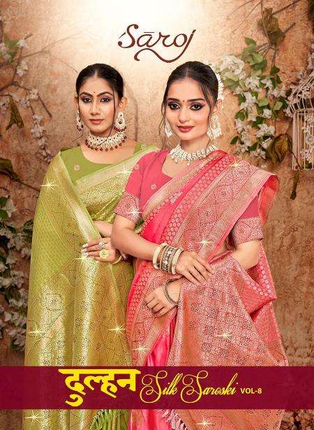 Saroj Dulhan silk swarovski vol.8 Indian Saree wholesalers