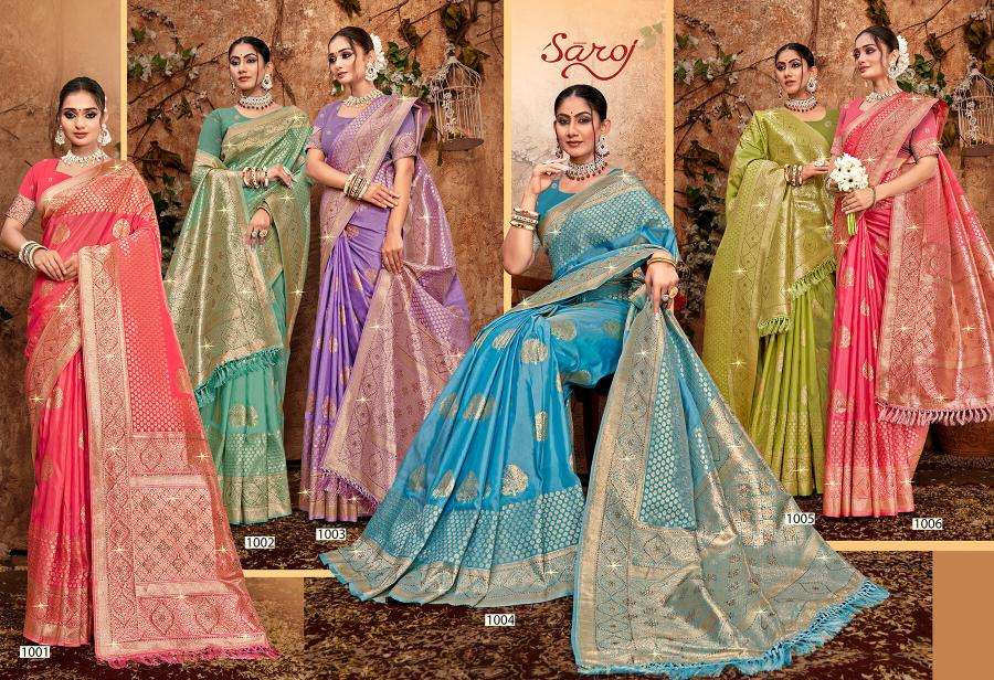 Saroj Dulhan silk swarovski vol.8 Indian Saree wholesalers