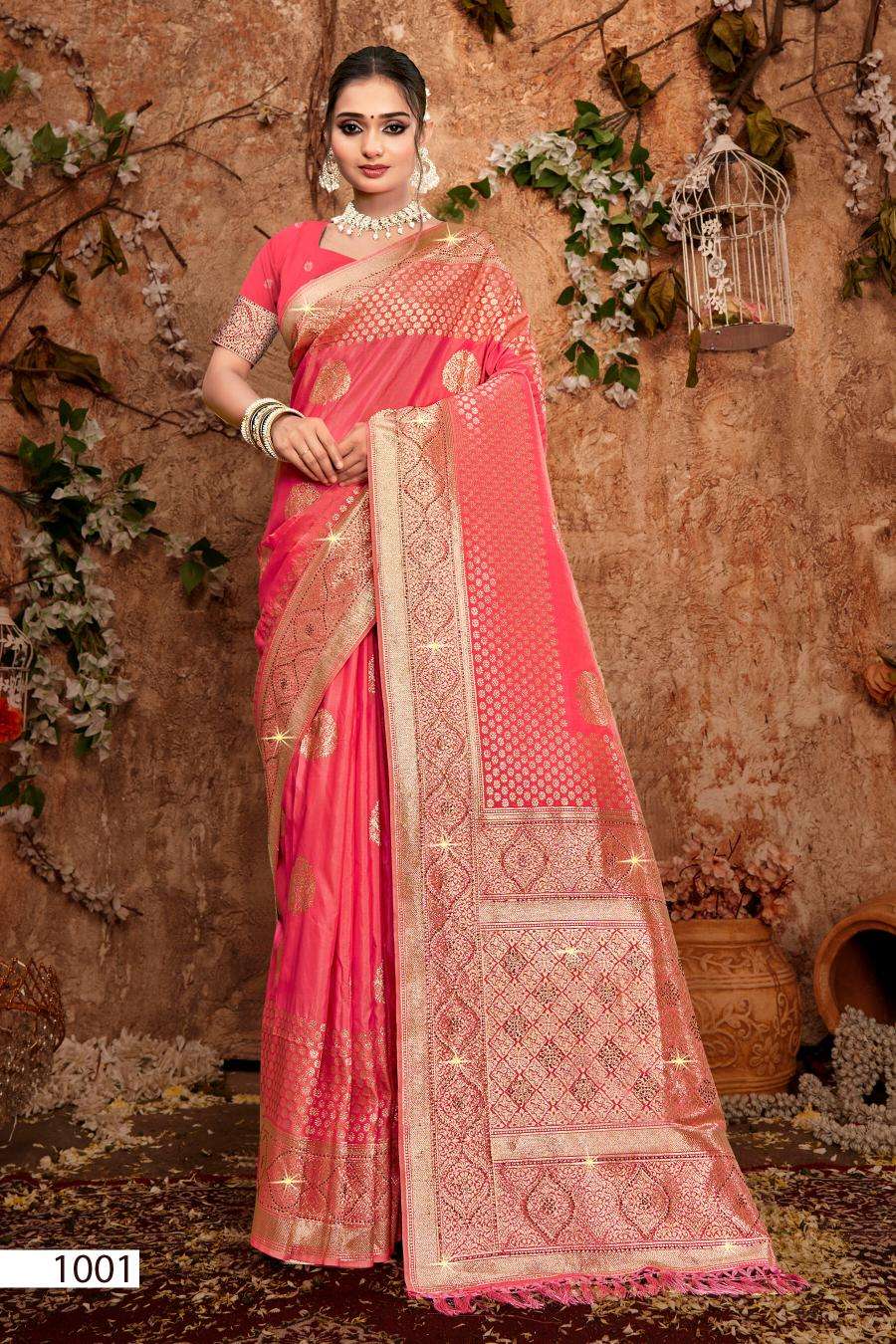 Saroj Dulhan silk swarovski vol.8 Indian Saree wholesalers