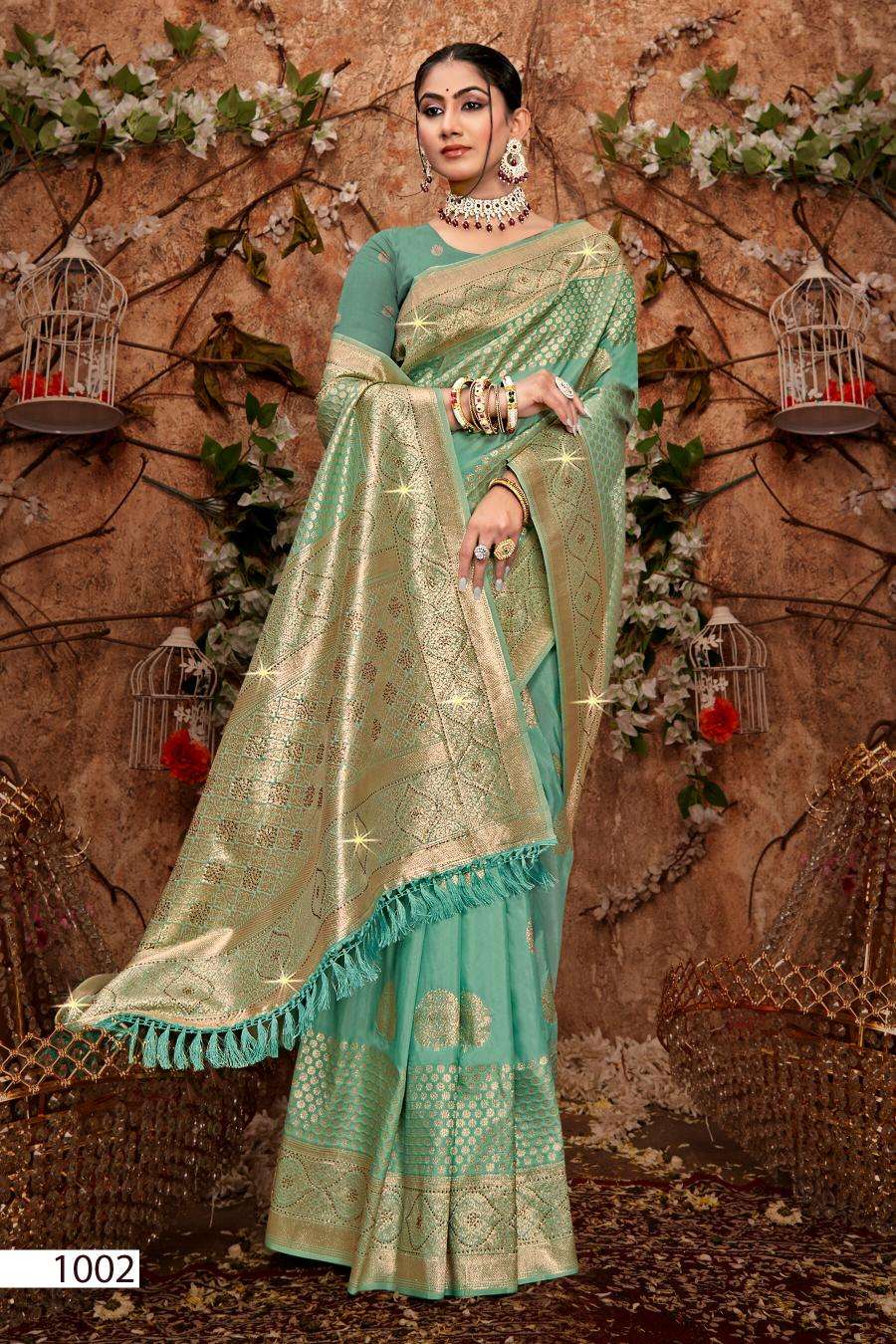 Saroj Dulhan silk swarovski vol.8 Indian Saree wholesalers
