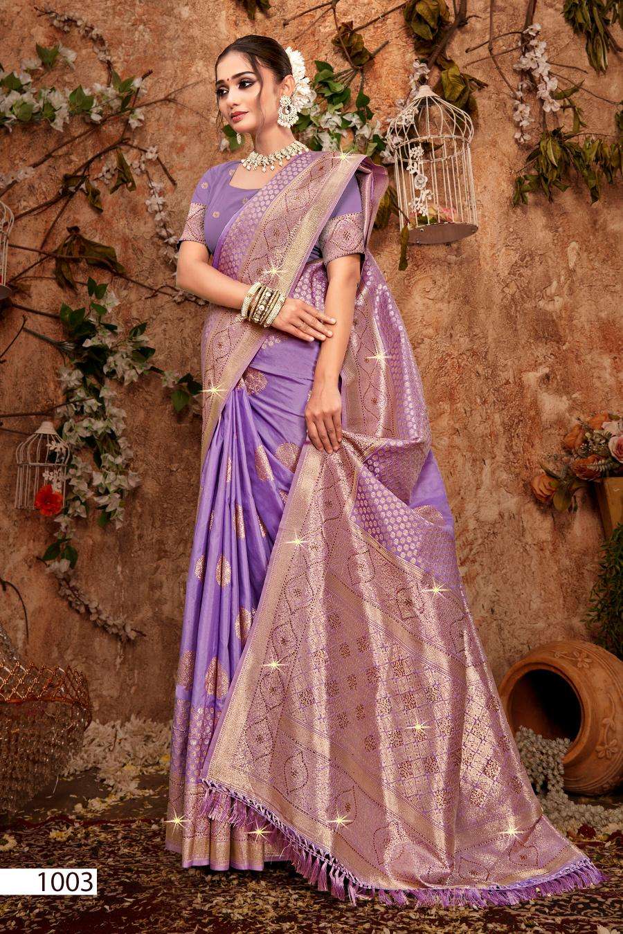 Saroj Dulhan silk swarovski vol.8 Indian Saree wholesalers