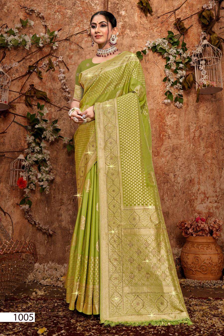 Saroj Dulhan silk swarovski vol.8 Indian Saree wholesalers