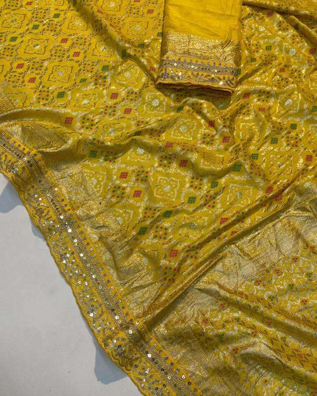 Artriddhs Pure Soft Russian Bandhej SilkSurat saree suppliers