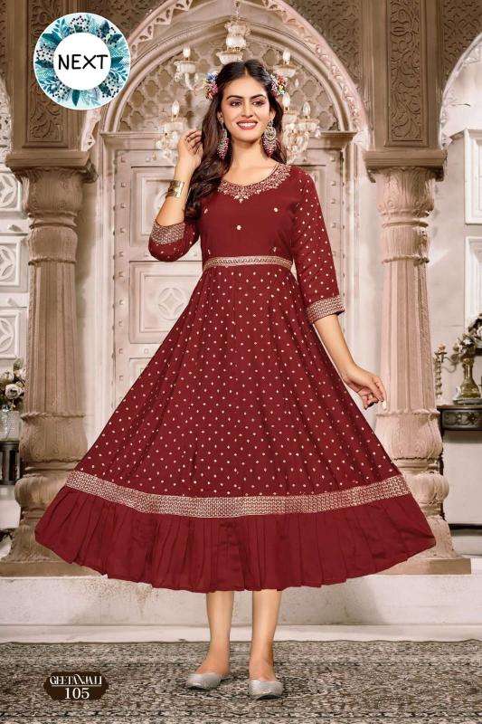 GOLDEN GEETANJALI indian kurti online free shipping