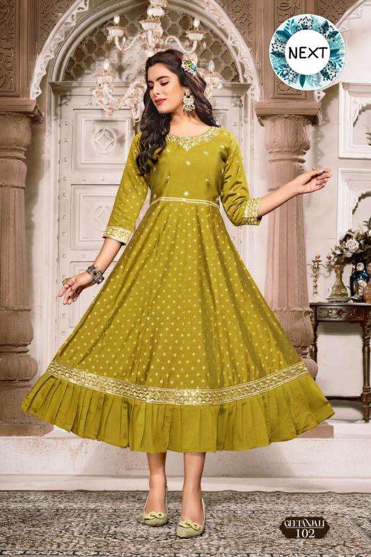 GOLDEN GEETANJALI indian kurti online free shipping
