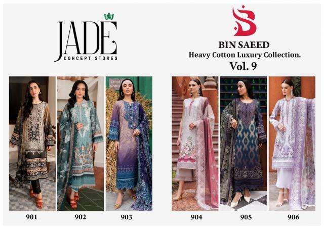 Jade Bin Saeed Vol-9 Fancy dress material wholesalers in Gujarat