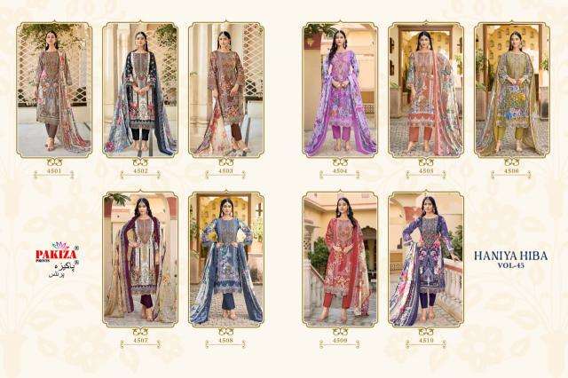 Pakiza Haniya Hiba 45 dress material wholesale in vadodara