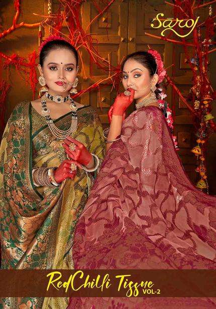 Saroj Red Chilly Tissue vol.2 Surat saree factory
