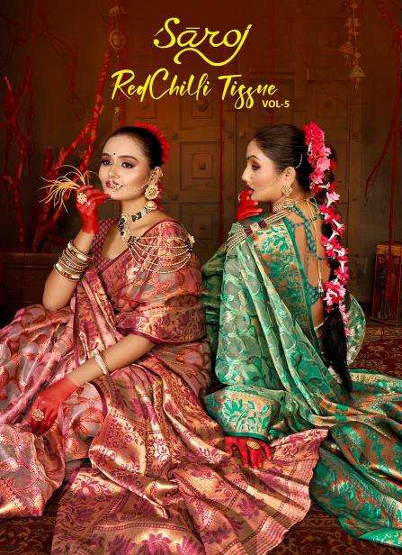 Saroj Red Chilly Tissue vol.5 Surat saree shopping