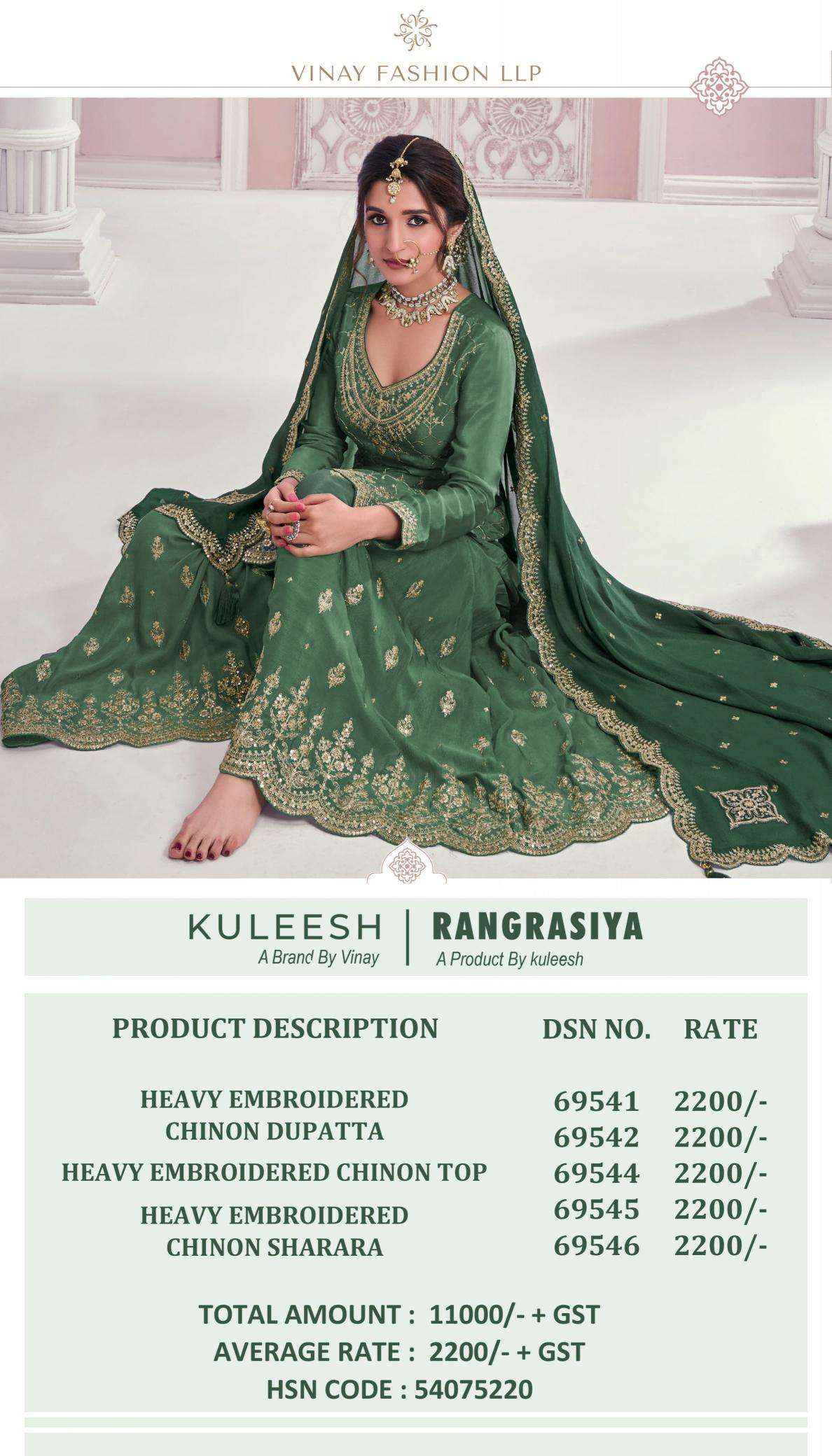 Vinay Kuleesh Rangrasiya Hitlist Salwar kameez wholesale market