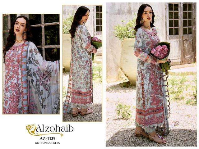 Alzohaib Az 1133 To 1139 Chiffon Dupatta Georgette salwar kameez wholesale