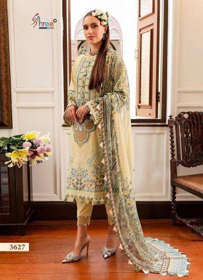 Shree Ayesha Zara Luxury Lawn Collection 2 Chiffon Dupatta Party wear Salwar Kameez in Ahmedabad
