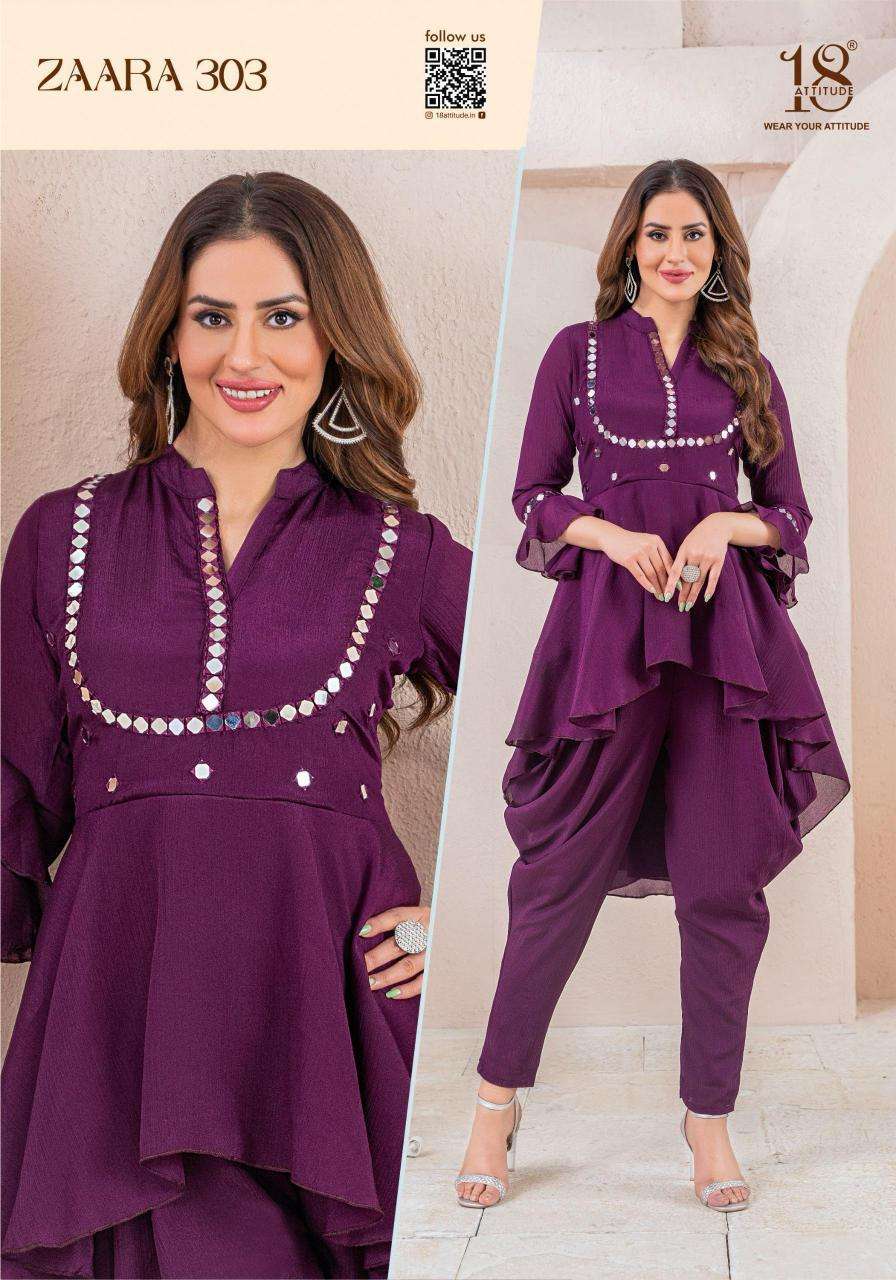 18 Attitude Zaara Vol 3 wholesale kurti market
