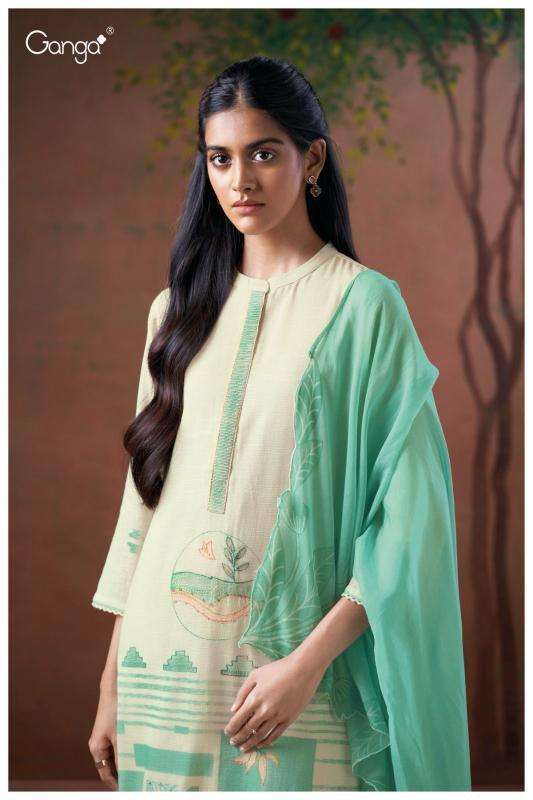 Ganga Cairo 3268 wholesale salwar kameez market in kolkata