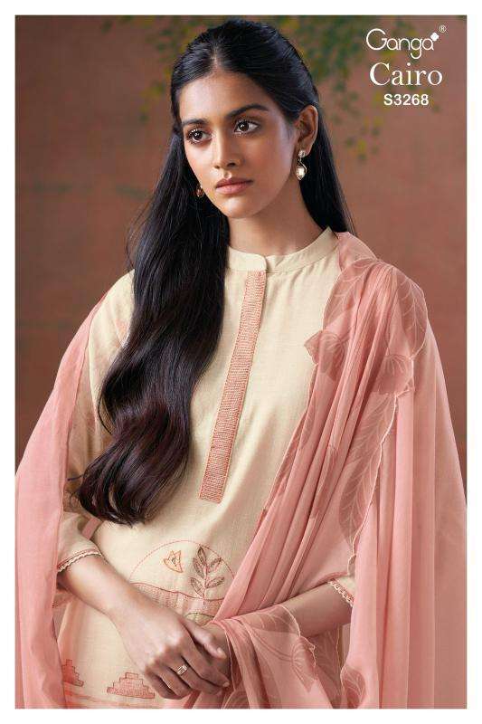 Ganga Cairo 3268 wholesale salwar kameez market in kolkata