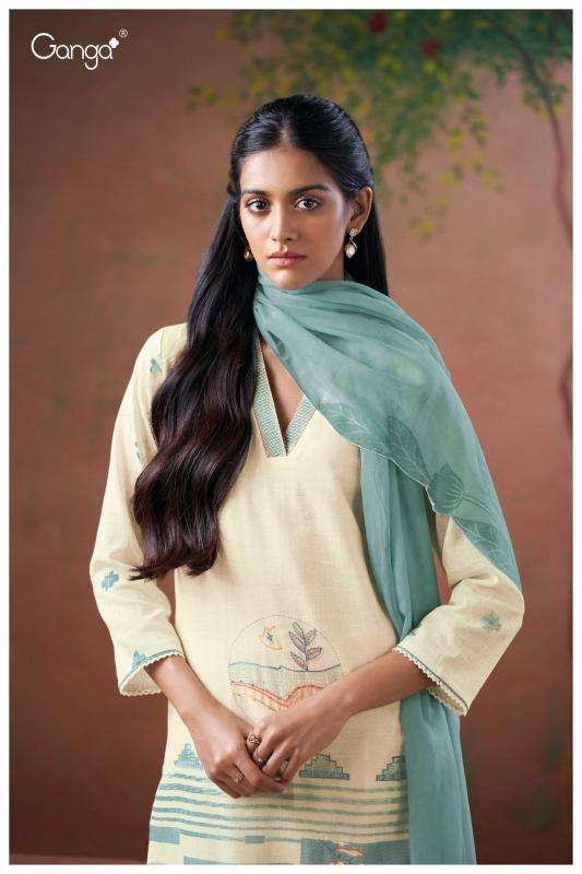Ganga Cairo 3268 wholesale salwar kameez market in kolkata