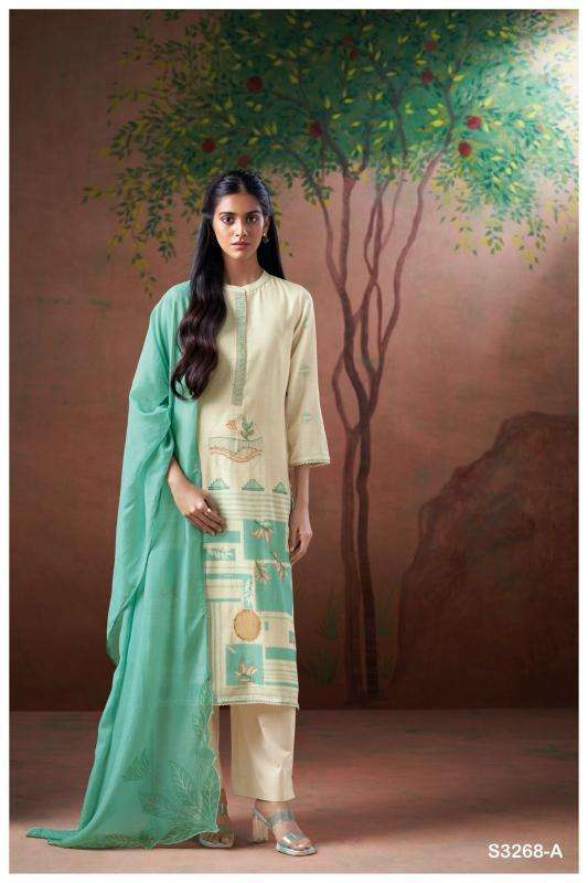 Ganga Cairo 3268 wholesale salwar kameez market in kolkata