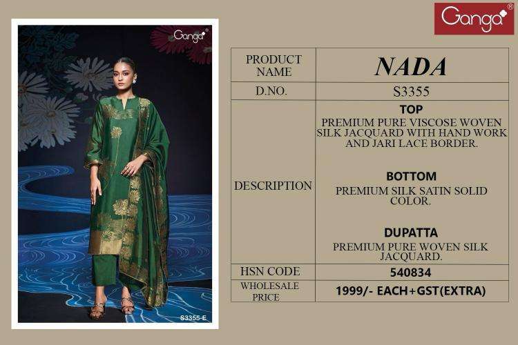 Ganga Nada 3355 salwar kameez wholesalers in ahmedabad