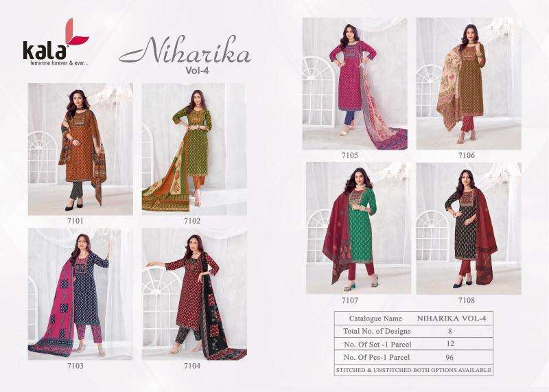 Kala Niharika Vol-04 cotton dress material wholesale