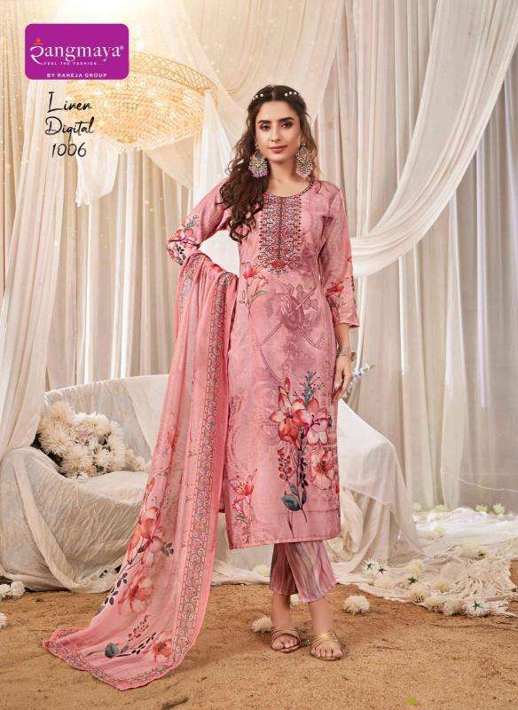 Rangmaya Linen Digital surat kurti manufacturers