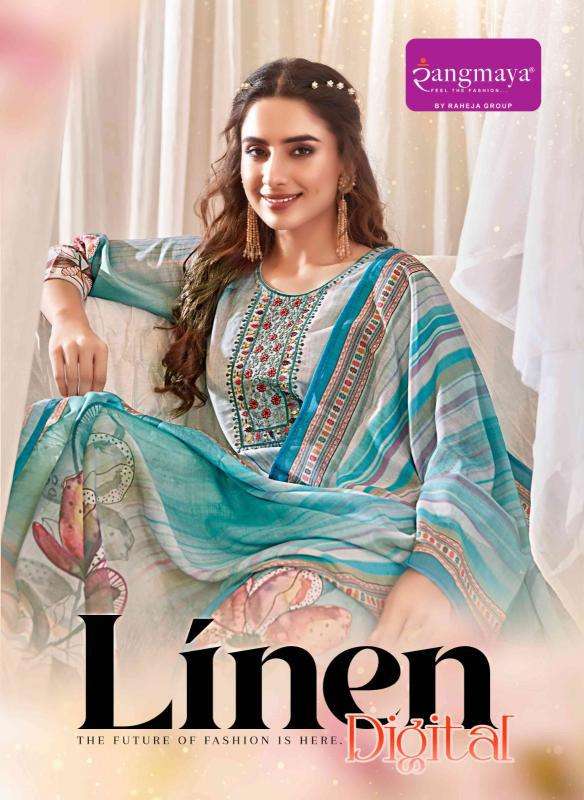 Rangmaya Linen Digital surat kurti manufacturers